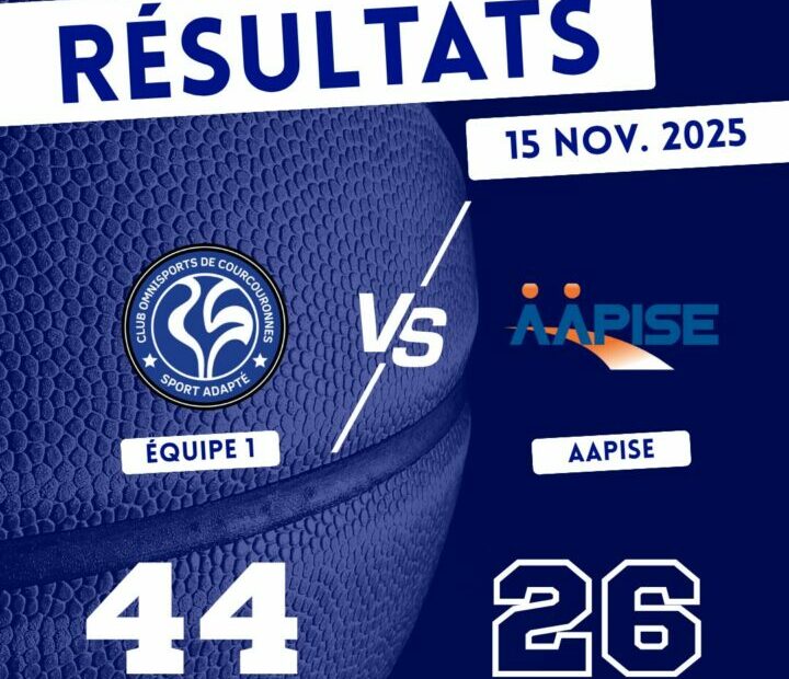 ACTUS - résultats sport adapté match de basket Club Omnisports Courcouronnes COC